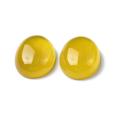Natural Yellow Agate Cabochons G-A029-01-07-1