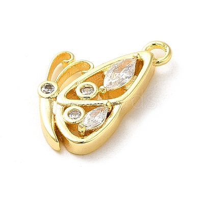 Brass Micro Pave Cubic Zirconia Pendants ZIRC-P113-02G-1