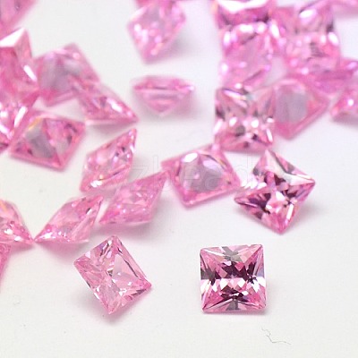 Mixed Grade A Square Shaped Cubic Zirconia Pointed Back Cabochons X-ZIRC-M004-7x7mm-1