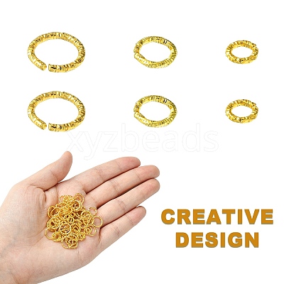 90Pcs 3 Styles Iron Open Jump Rings IFIN-YW0003-45-1