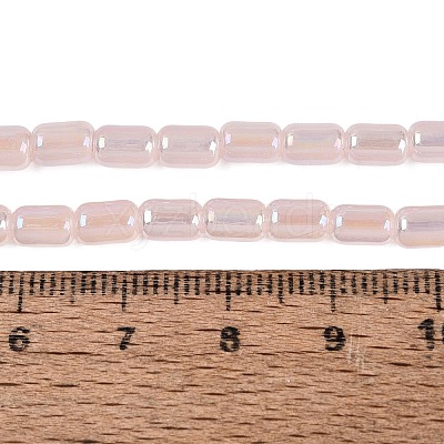 Electroplate Imitation Jade Glass Beads Strands EGLA-Q132-03A-B02-1