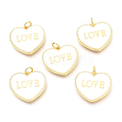 Brass Enamel Pendants X-KK-B027-03G-D-1