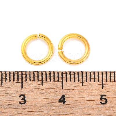 Brass Saw Cut Open Jump Rings KK-G514-01I-G-1