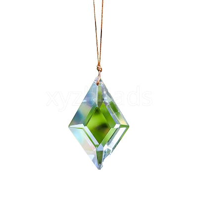 Rhombus Faceted K9 Glass Suncatchers PW-WG319FE-01-1