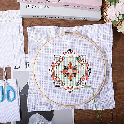 15Pcs 5 Styles 14CT Cross Stitch Fabric DIY-GL0005-36-1