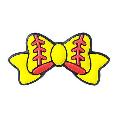 Bowknot Silicone Beads PW-WGAABD0-03-1