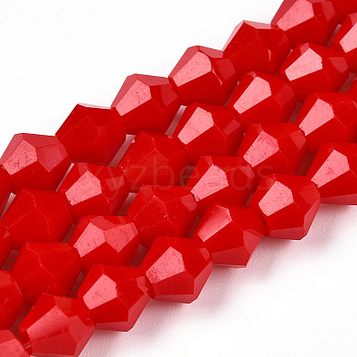 Opaque Solid Color Imitation Jade Glass Beads Strands EGLA-A039-P6mm-D02-1