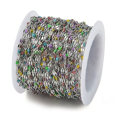 Brass Dapped Chains AJEW-Q153-03P-03-1