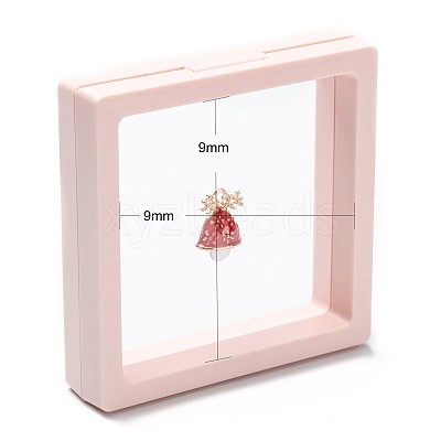 Square Transparent PE Thin Film Suspension Jewelry Display Box LS-CON-D009-01A-04-1