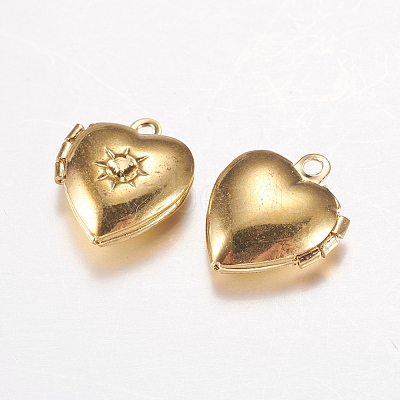 Brass Locket Pendants EC1173-G-1