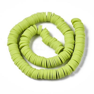 Flat Round Handmade Polymer Clay Beads CLAY-R067-12mm-10-1