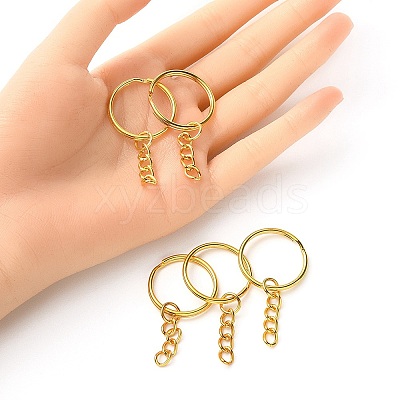 20Pcs Iron Split Key Rings IFIN-YW0003-01G-1