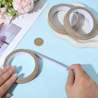 3 Rolls Linen Adhesive Tape for Scrapbook AJEW-GF0012-49A-1