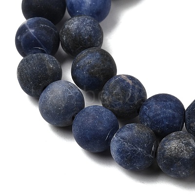 Natural Sodalite Beads Strands G-Q462-8mm-07-1