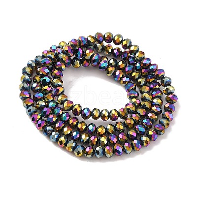 Electroplate Transparent Glass Beads Strands EGLA-A034-T4mm-UA-1