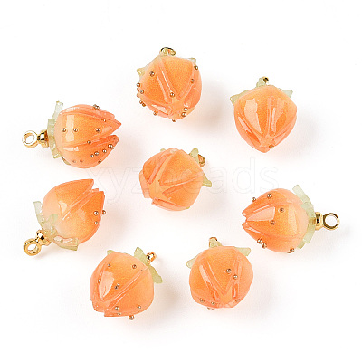 Handmade Epoxy Resin Flower Pendants X-KY-S163-103E-1