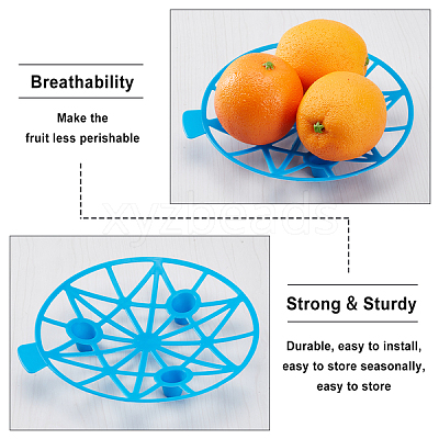 8Pcs 2 Colors Round Plastic Bracket DIY-GA0002-24-1