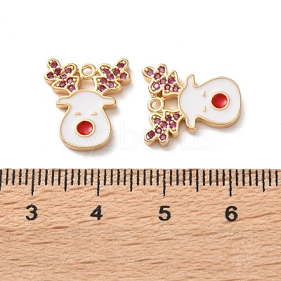 Brass Micro Pave Cubic Zirconia Pendants KK-D420-01G-02-1