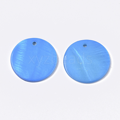 Spray Painted Freshwater Shell Pendants SHEL-S276-40A-1