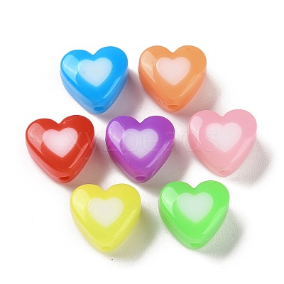 Two Tone Opaque Acrylic Beads SACR-I005-05A-1