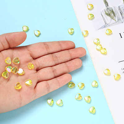 100Pcs Eco-Friendly Transparent Acrylic Beads TACR-YW0001-07E-1