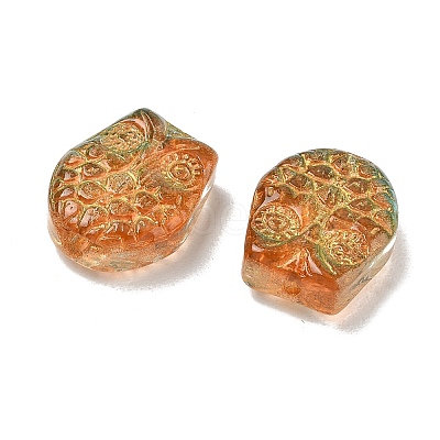 Baking Paint Transparent Glass Beads DGLA-N018-14B-1