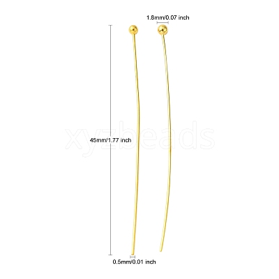 Brass Ball Head Pins X-RP0.5x45mm-G-1