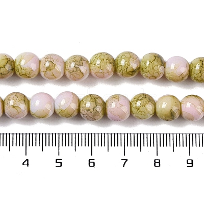Baking Paint Glass Bead Strands GLAA-H031-01B-06-1