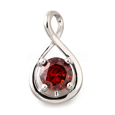 925 Sterling Silver Pave Cubic Zirconia Pendants STER-V001-03P-01-1