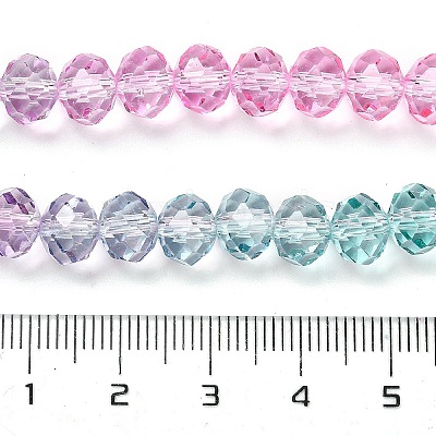 Transparent Painted Glass Beads Strands X1-DGLA-A034-T8mm-A10-1