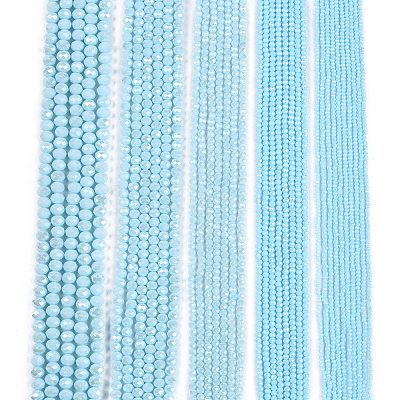 Electroplate Glass Beads Strands EGLA-A044-P6mm-A06-1