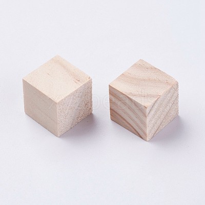 Undyed Wooden Cubes WOOD-F005-19-1