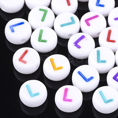 Initial Acrylic Beads OACR-E001-20L-1