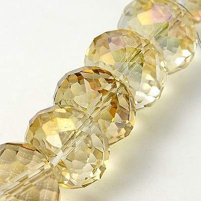 Electorplated Glass Beads EGLA-E005-07-1