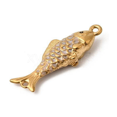 304 Stainless Steel Enamel Fish Connector Charms STAS-B128-55G-01-1