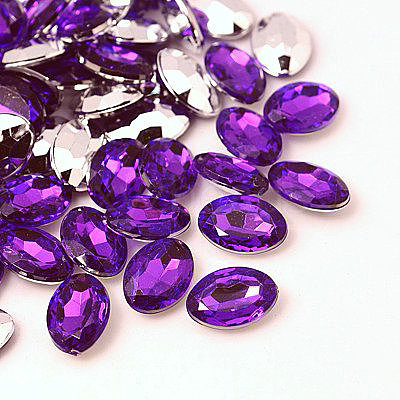 Imitation Taiwan Acrylic Rhinestone Cabochons GACR-A007-13x18mm-04-1