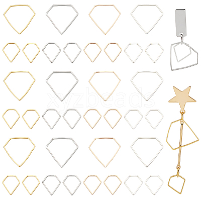 80Pcs 8 Styles Zinc Alloy Linking Rings FIND-GA0004-09-1