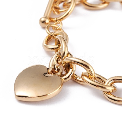 PVD Vacuum Plating 304 Stainless Steel Charm Bracelets BJEW-I295-09G-1