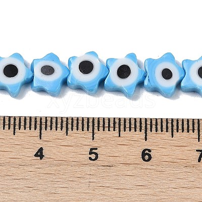 Handmade Evil Eye Lampwork Beads Strands LAMP-G166-02B-1