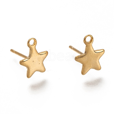 304 Stainless Steel Stud Earring Findings STAS-H130-19G-1