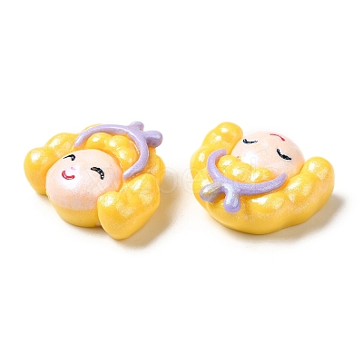 Opaque Resin Cabochons CRES-M017-02B-1