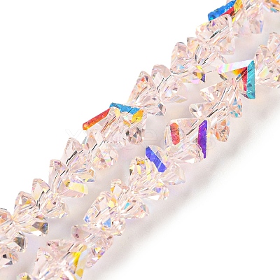 Electroplate Transparent Glass Beads Strands EGLA-P052-02A-AB02-1