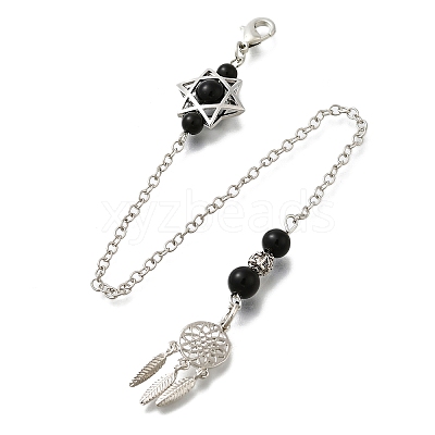 Round Natural Obsidian Dowsing Pendulums G-M447-07P-05-1