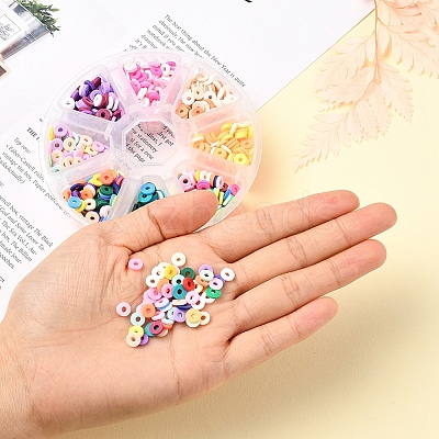 1200Pcs 8 Colors Handmade Polymer Clay Beads CLAY-YW0001-15C-1