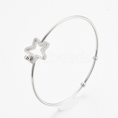 Tarnish Resistant 304 Stainless Steel Bangles LS-STAS-N084-01-1