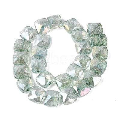 Electroplate Transparent Crackle Glass Beads Strands EGLA-Q135-02A-B03-1