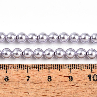 Baking Paint Pearlized Glass Pearl Bead Strands HY-N002-5mm-A04-1