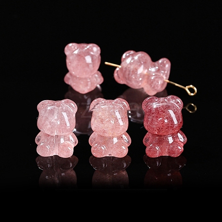 Natural Strawberry Quartz Carved Beads PW-WGC28A1-04-1