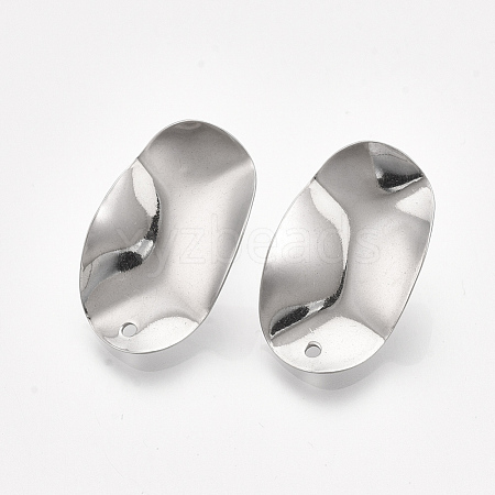 304 Stainless Steel Stud Earring Findings X-STAS-S079-55B-1