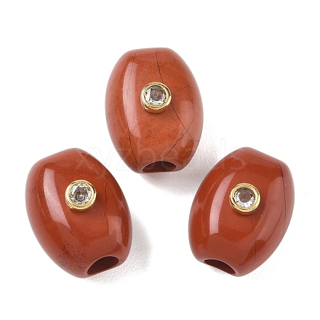 Natural Red Jasper European Beads GG-CBA105B-02D-G-1